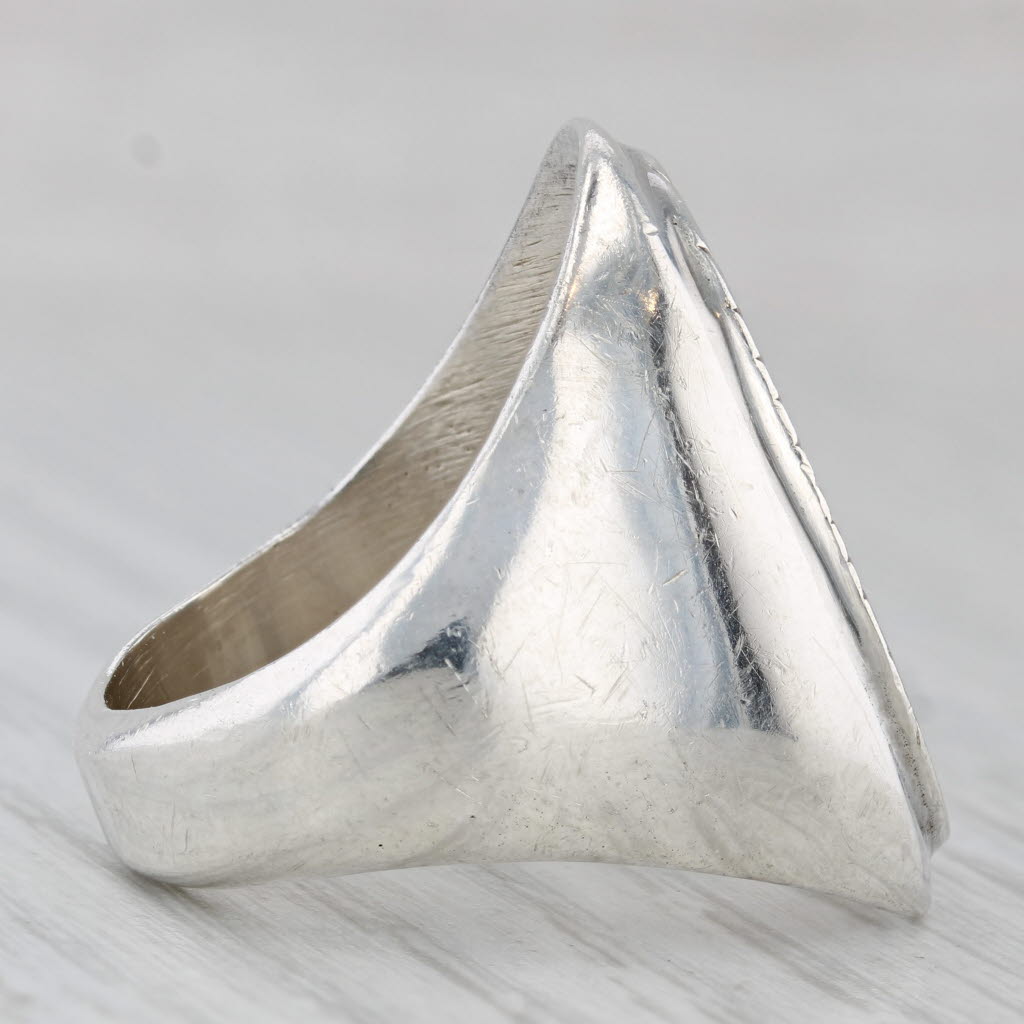 Large Peterson Native American Navajo Turtle Ring Sterling Silver Size 11