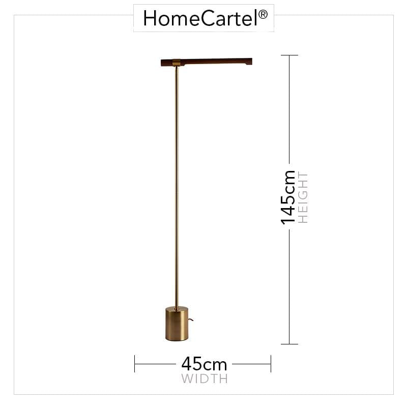 Halden | Wooden Finish Modern Floor Lamp