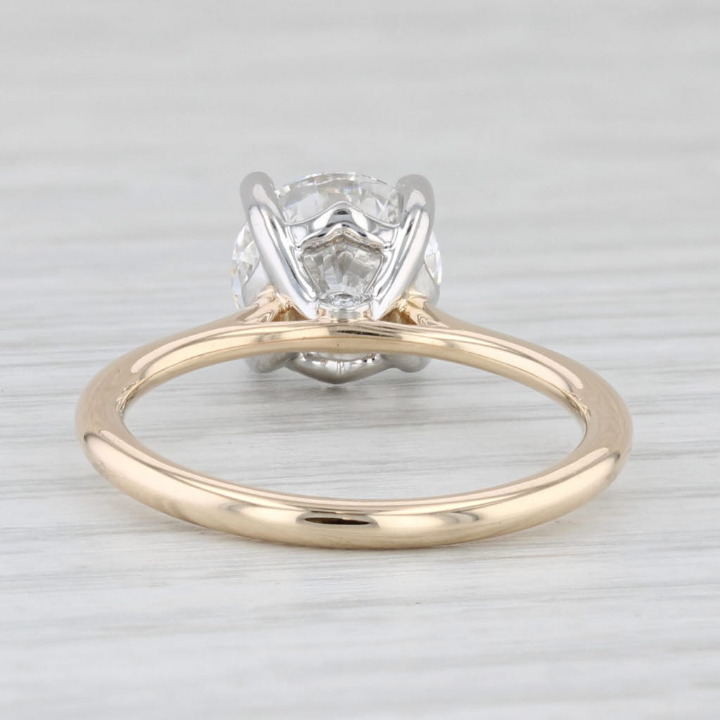 2.14ct Lab Created Diamond Solitaire Ring 14k Yellow Gold Size 6.5 GIA VVS2 G