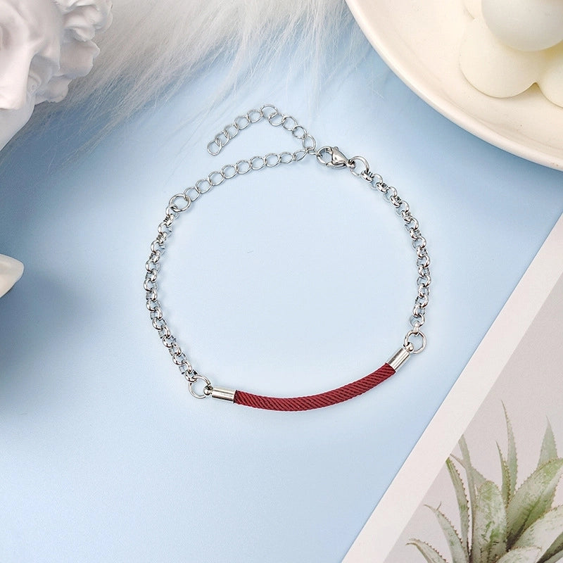 Minimalist Geometric Titanium Steel No Inlaid Stainless Steel Bracelets In Bulk
