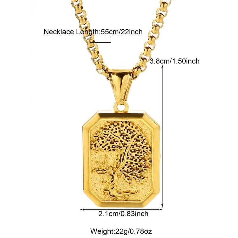 Modern Style Classic Style Portrait Cross Solid Color 304 Stainless Steel 18K Gold Plated Round Pendant Necklace