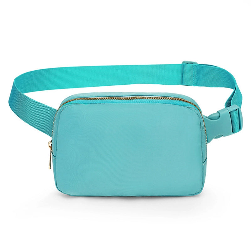 New Lulu Waist Bag Nylon Waterproof Chest Bag Outdoor Sports Running Mobile Phone Bag Men's And Women's Crossbody Bag