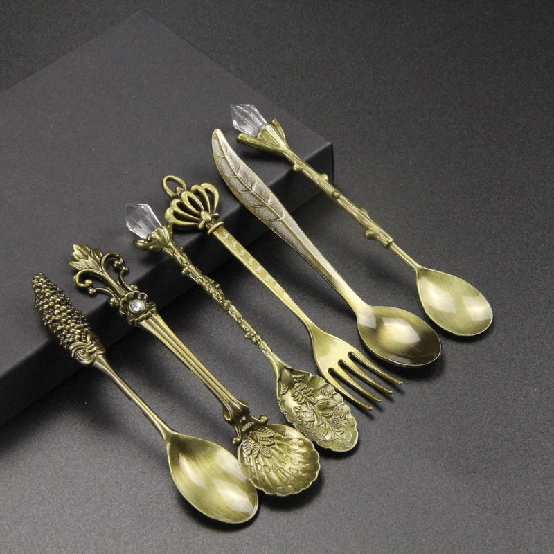 Casual Elegant Retro Solid Color Zinc Alloy Spoon 1 Set