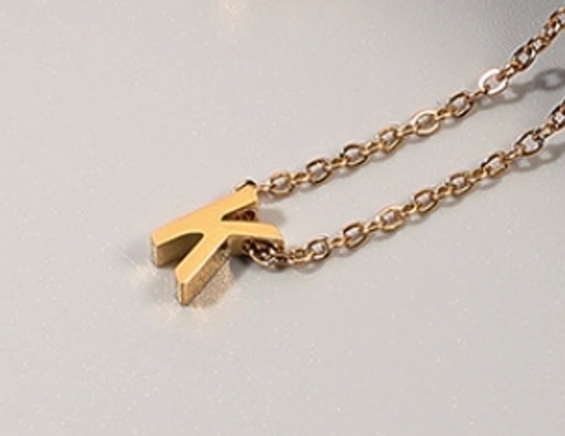 Minimalist Letter Stainless Steel Gold Plated Plating