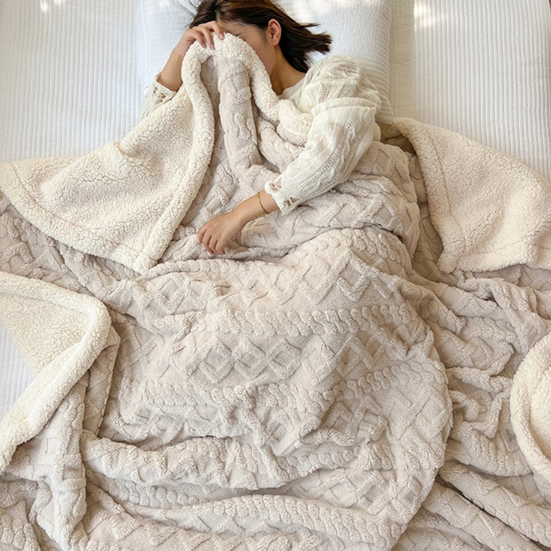 Elegant Solid Color Polyester Blanket