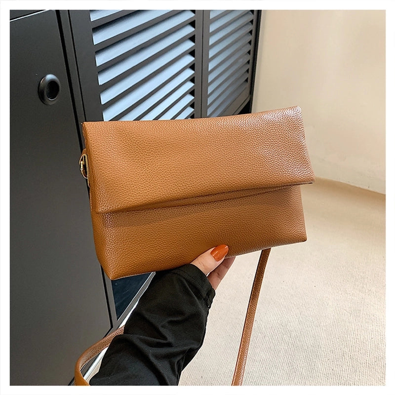 Women's Small Summer Pu Leather Basic Shoulder Bag