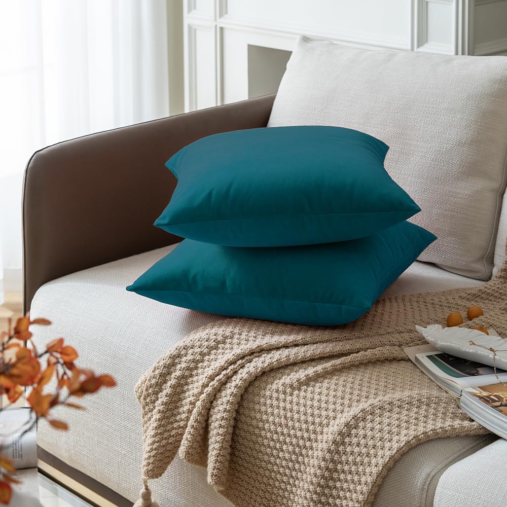 Teal-Velvet Cushion Covers