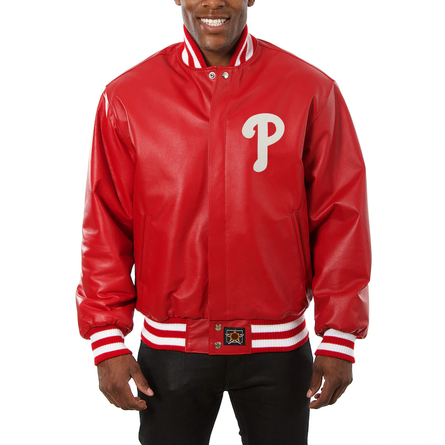 Men's JH Design Full-Snap All-Leather Jacket