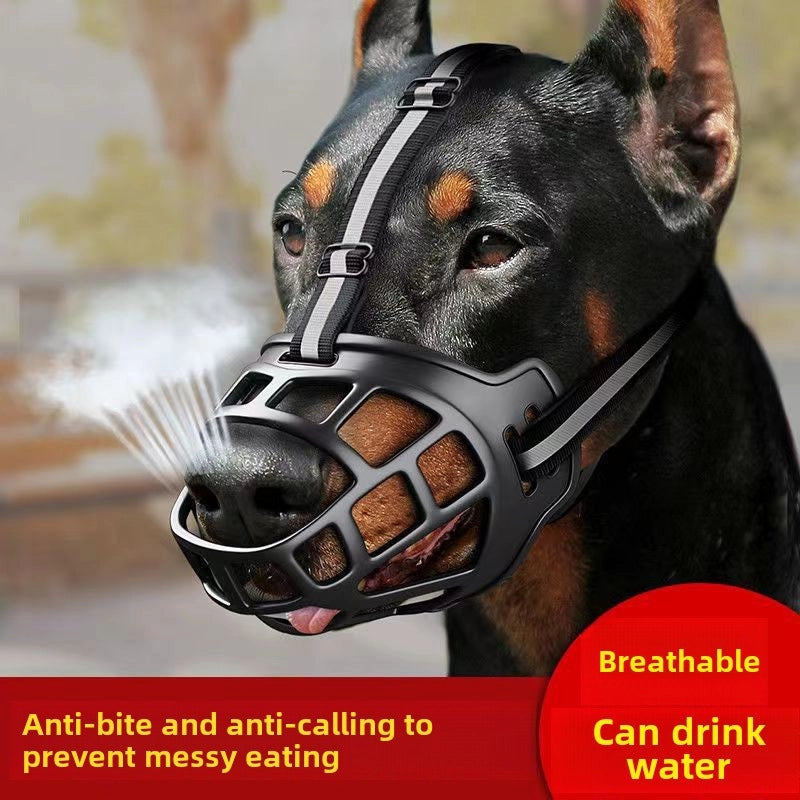Adjustable Third Generation Reflective Dog Muzzle Anti-bite Anti-bark Anti-eat Large Medium Small Dog Mouth Cover Pet Supplies
