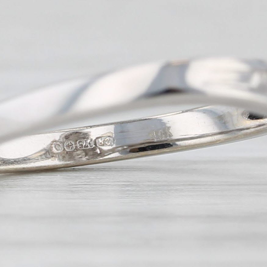 0.30ctw Diamond Cluster Bypass Ring 10k White Gold Size 6