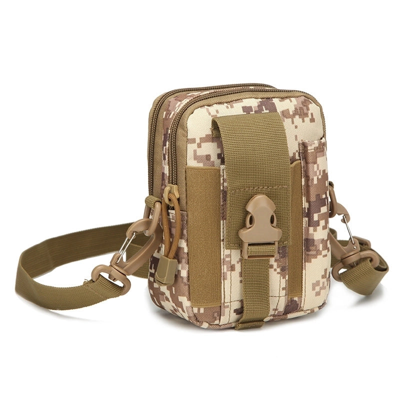 Men's Sports Solid Color Camouflage Oxford Cloth Running Waist Bags