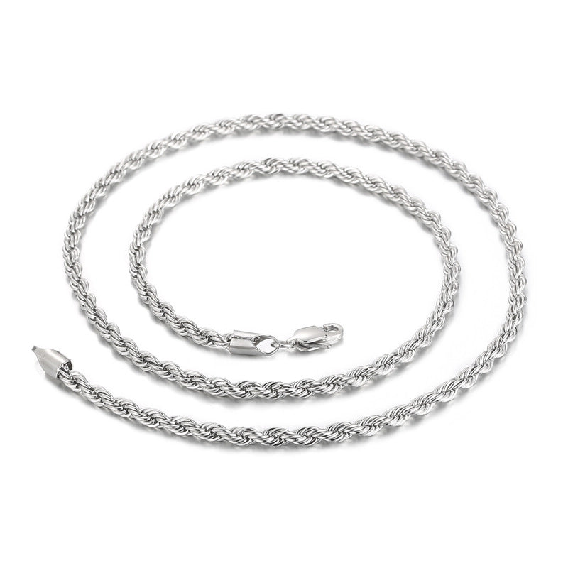 Titanium Steel 18K Gold Plated Minimalist Geometric Necklace