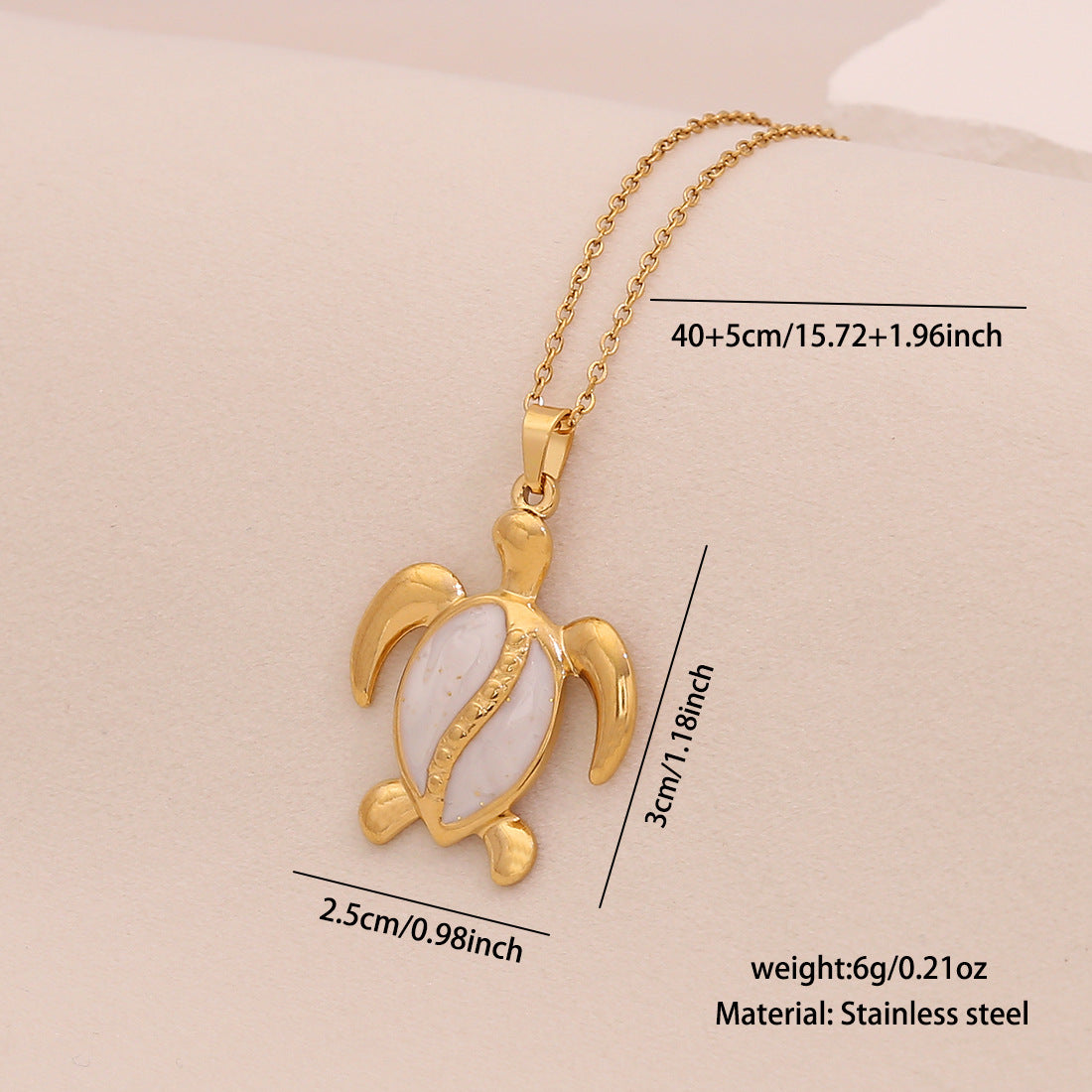 Ocean Series Turtle Seahorse Pendant Conch Dolphin Stainless Steel Necklace Ins Trendy Necklace N1537
