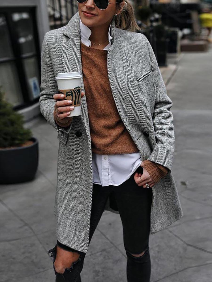 Outlook Button Down Textured Coat