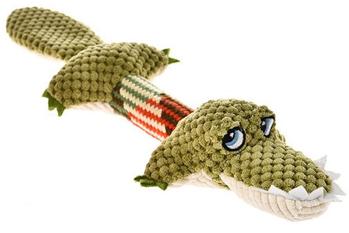 Plush Squeaky Chew Toy for Dogs – Crocodile Design