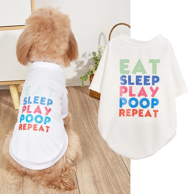 Casual Polyester Cartoon Letter Heart Shape Pet Clothing