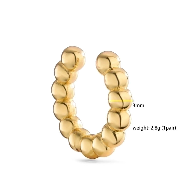 1 Pair Ig Style French Style Minimalist Leaves Twist Plating Inlay Copper Zircon 18k Gold Plated Ear Cuffs