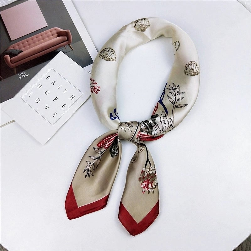 Alloy Scarf (1 Scallop Floral Blue)