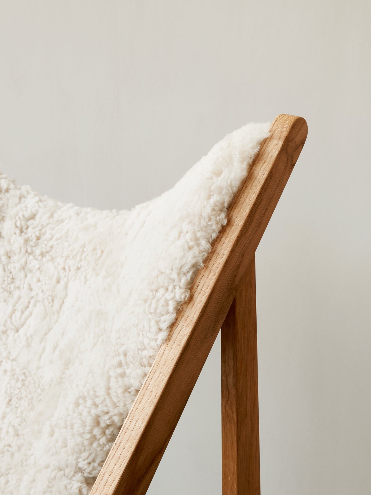 Knitting Chair. Sheepskin