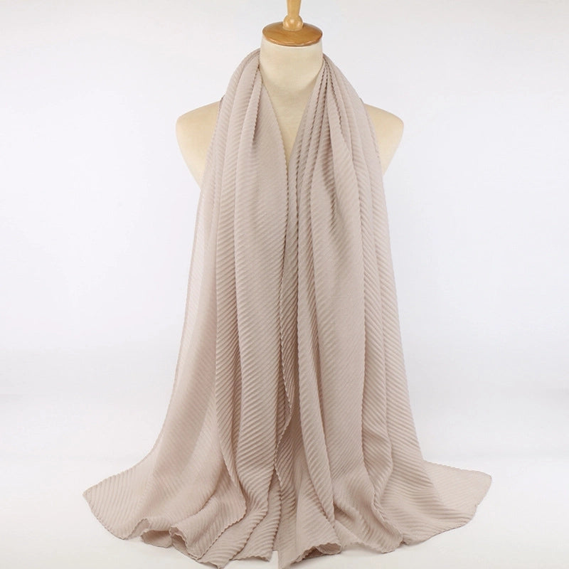 Women's Minimalist Classic Style Solid Color Cotton Scarf