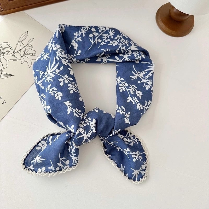 Women's Elegant Sweet Printing Cotton And Linen Silk Scarf