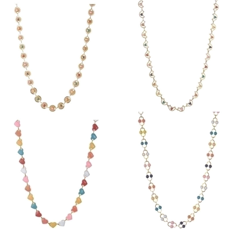 304 Stainless Steel 18K Gold Plated Fashion Plating Geometric Necklace