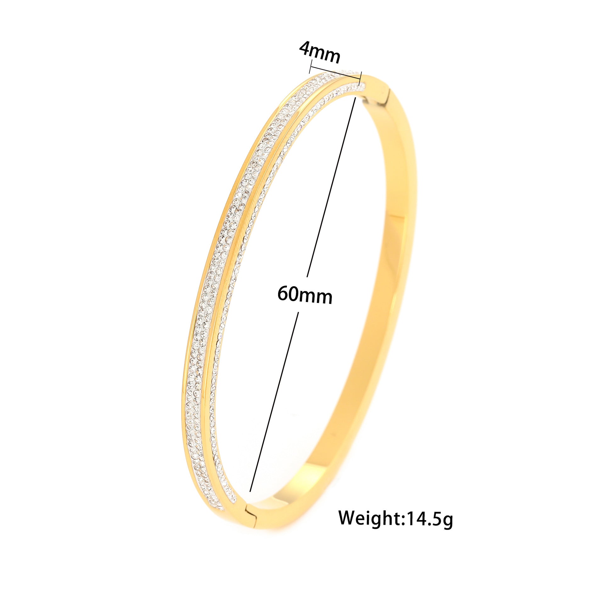 Titanium Steel 18K Gold Plated Bangles