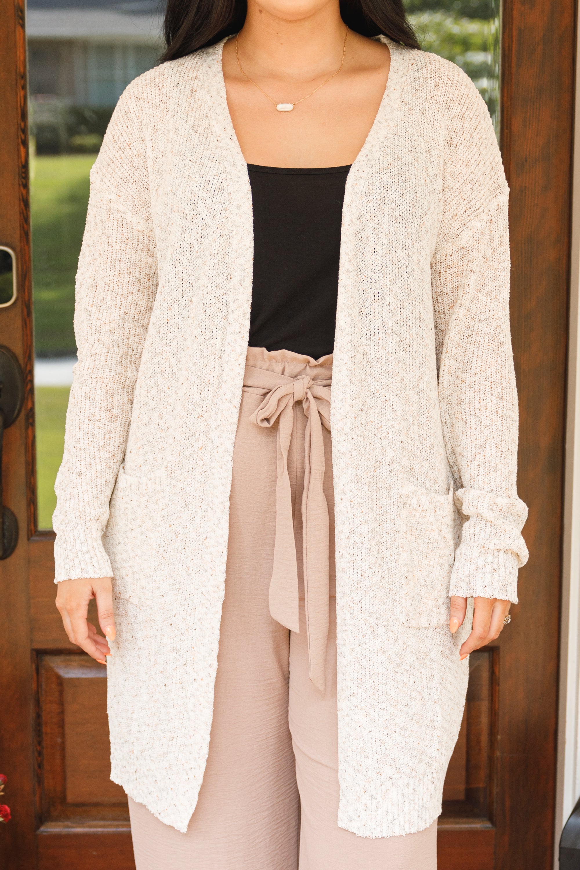 Sharing Memories Cardigan. Ivory Multi