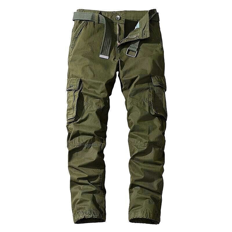 5-PACK  Men's Cargo Pants Trousers Work Pants Multi Pocket 6 Pocket Plain Comfort Breathable Casual Daily Streetwear Cotton Blend Sports Fashion ArmyGreen Black Micro-elastic