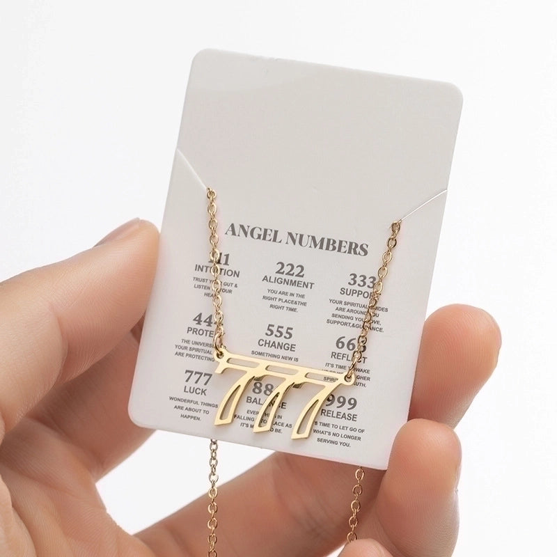 Retro Letter 201 Stainless Steel 18K Gold Plated Plating Stainless Steel Necklaces