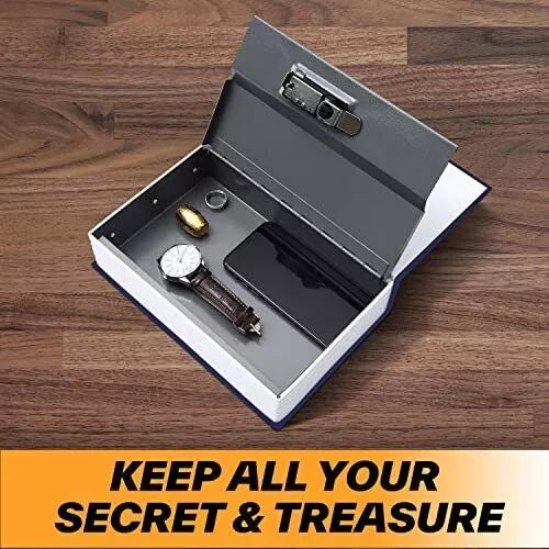 BOOK SAFE BOX WITH COMBINATION LOCK FOR SECURE STORAGE