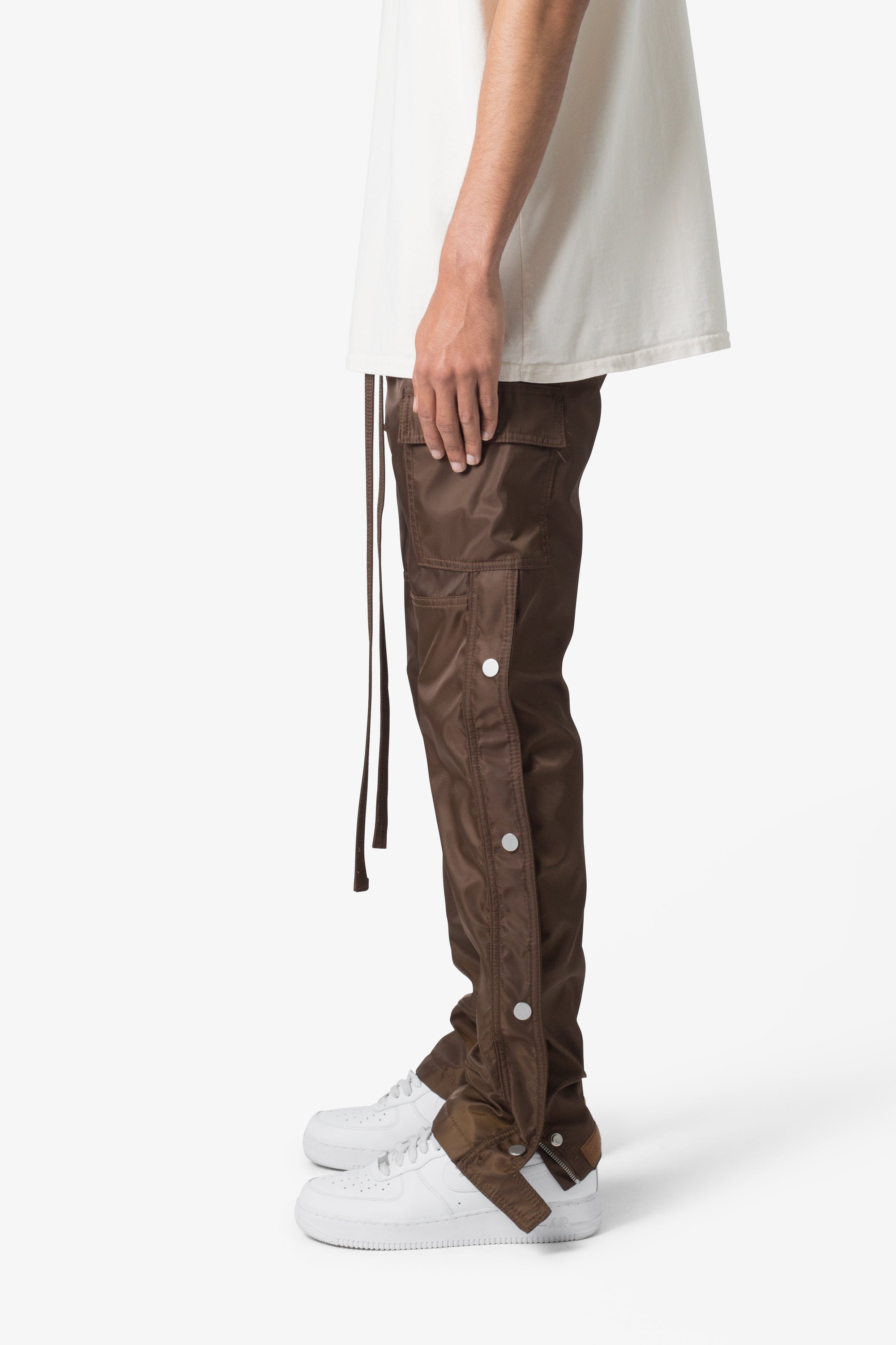 Snap Zipper II Cargo Pants - Brown