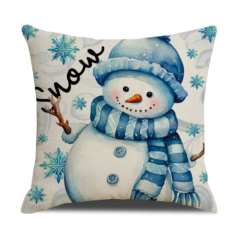 Christmas Vacation Santa Claus Linen Pillow Cases Couch & Sofa Decor