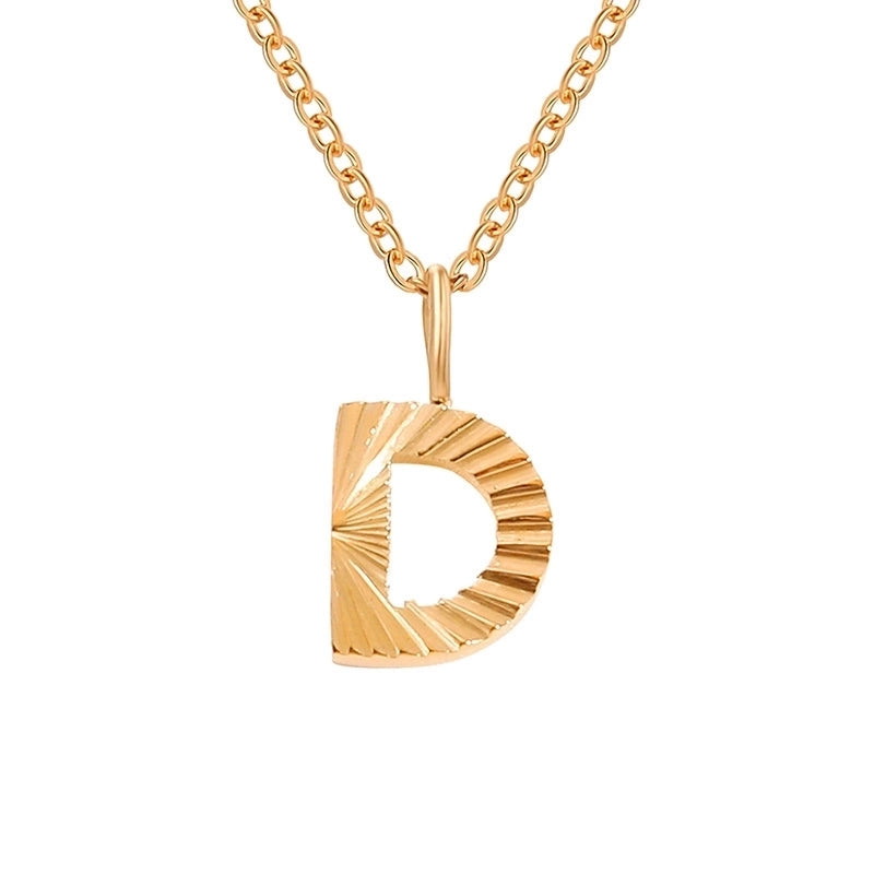 Minimalist Letter Stainless Steel Pendant Necklace In Bulk