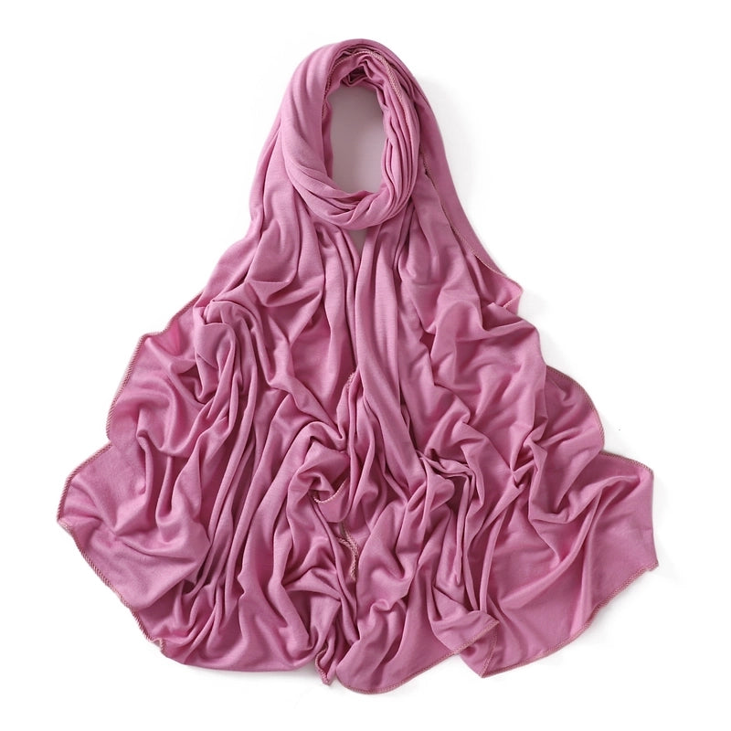 56 Color Optional Jersey Solid Color Mercerized Cotton Scarf Modal Long Scarf Jersey Cover Head Turban