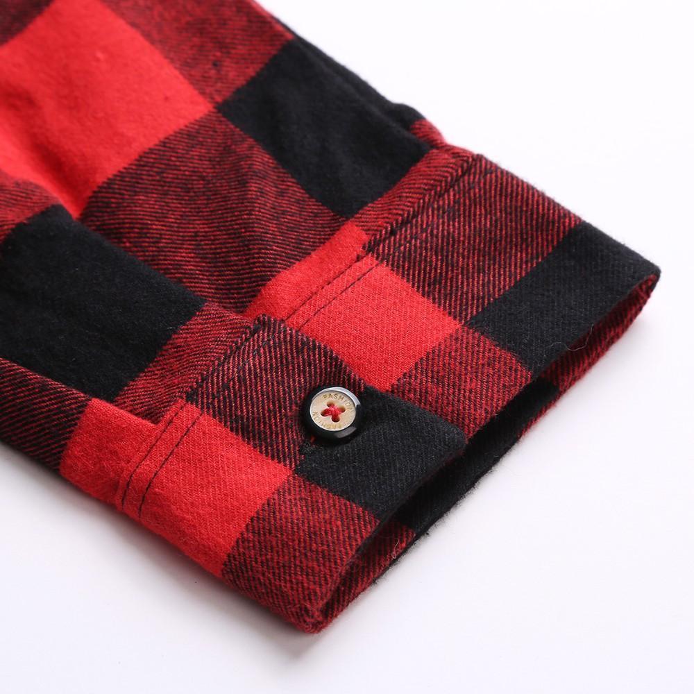 Long Plaid Shirt Dress