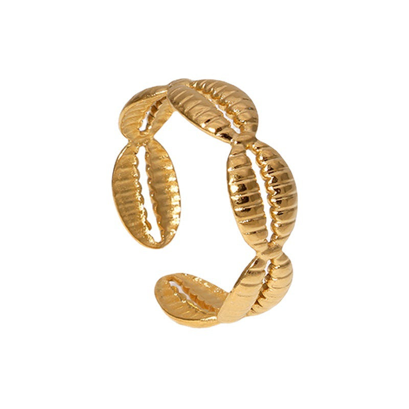 IG Style Shell Animal Chinese Zodiac Stainless Steel Electroplating Rings