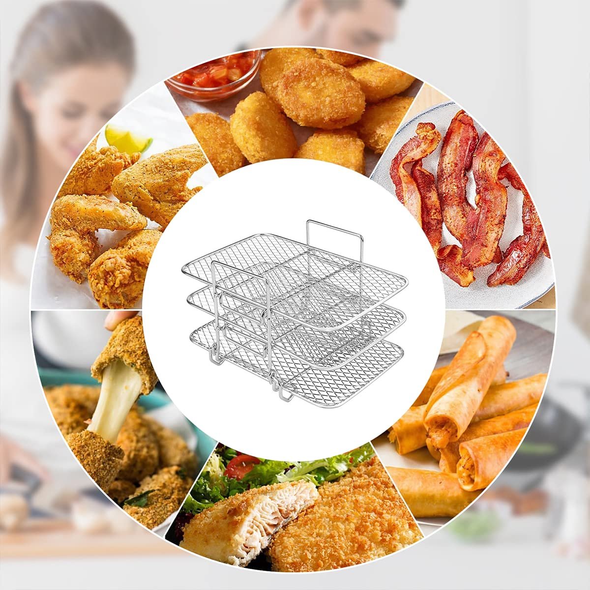 Three-Layer Air Fryer Rack