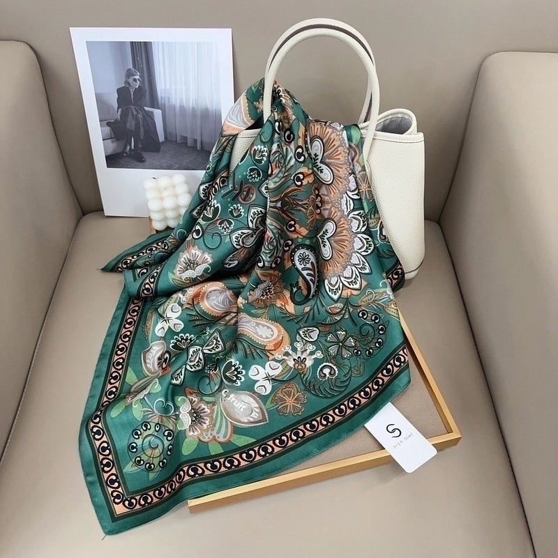 Summer New Printed Small Square Scarf Women's Shirt Fashion Scarf Decorative Silk Scarf Factory