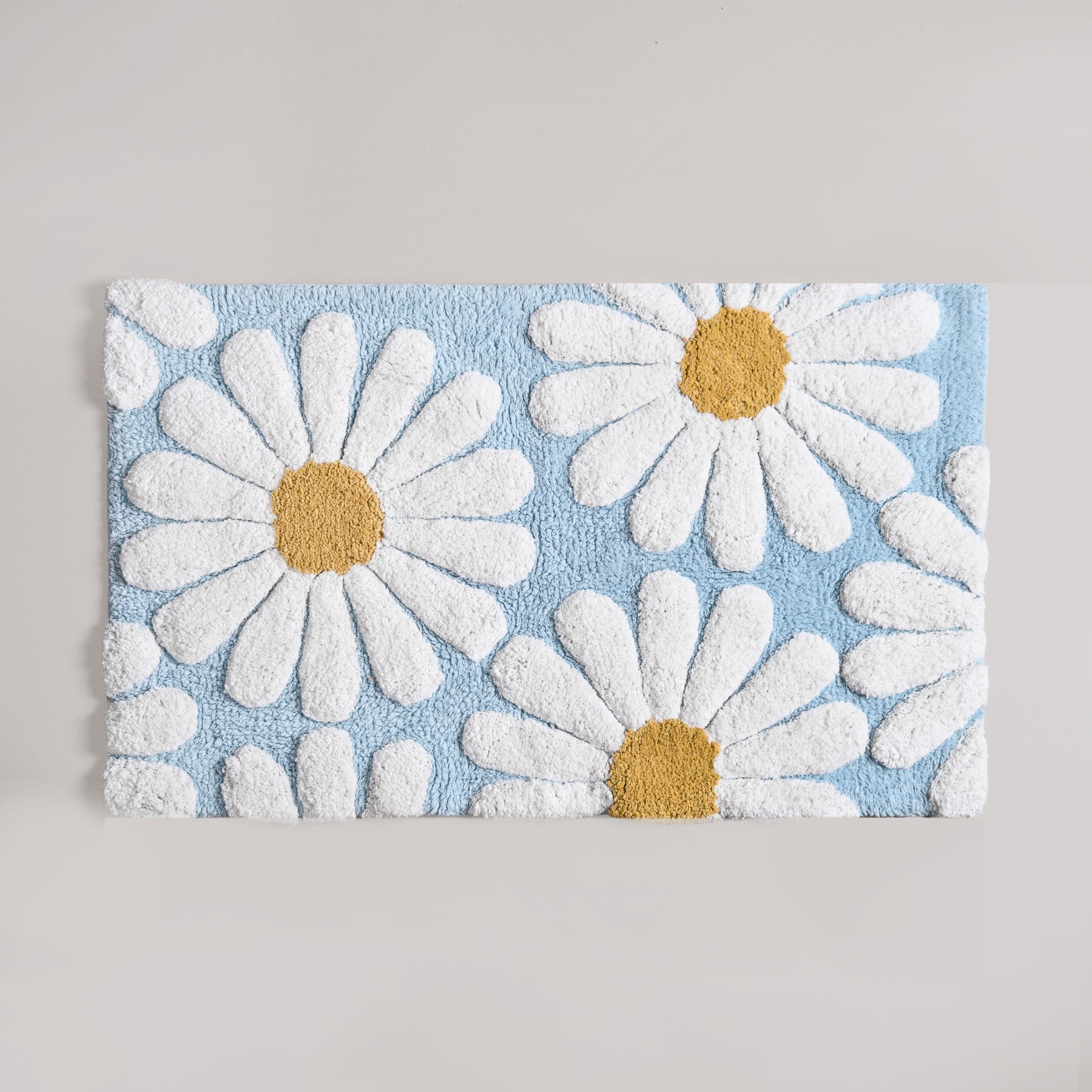 Supersoft Cotton Roseate Anti Slip Floor Mat Blue 85x52cm