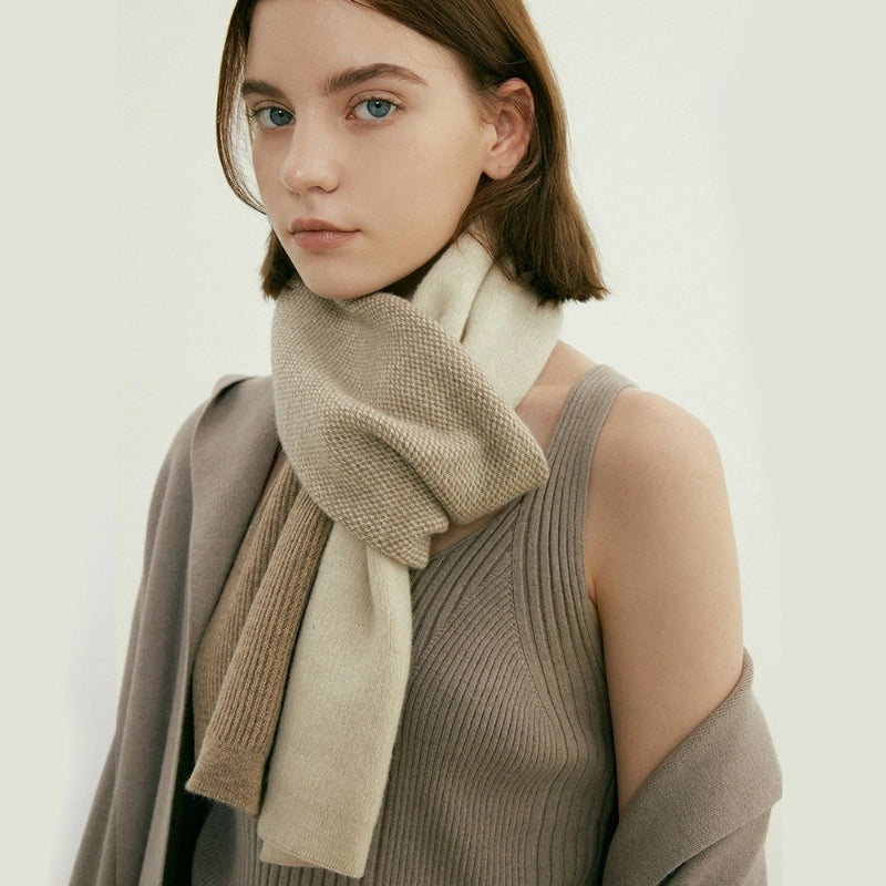Women's Elegant Minimalist Solid Color Polyester Acrylic Nylon Scarf