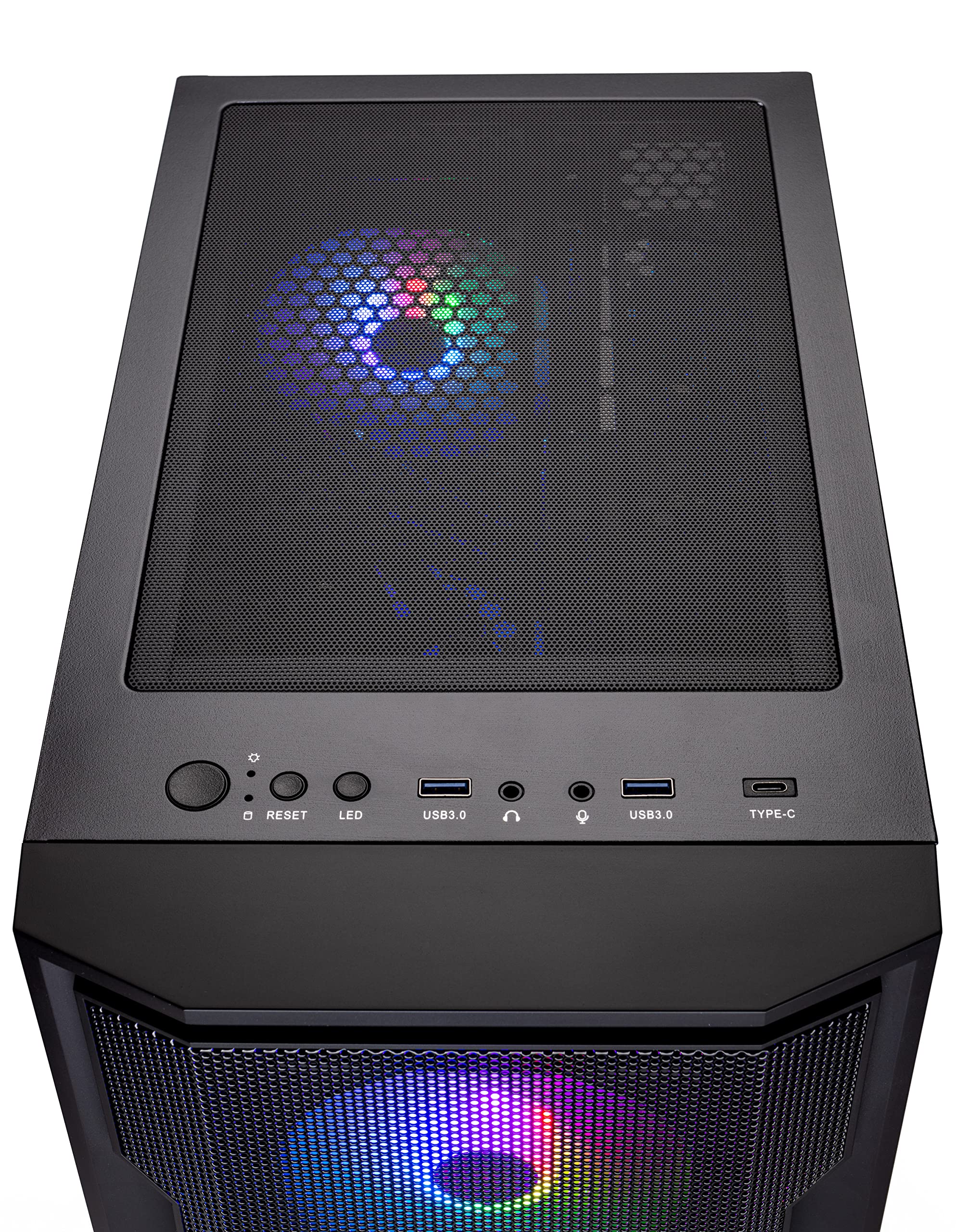 Skytech Azure Gaming PC Desktop - AMD Ryzen 7 7700X 4.5 GHz, NVIDIA RTX 4070, 1TB NVME SSD, 32GB DDR5 RAM RGB, 650W Gold PSU, 360mm AIO, 11AC Wi-Fi, Windows 11 Home 64-bit