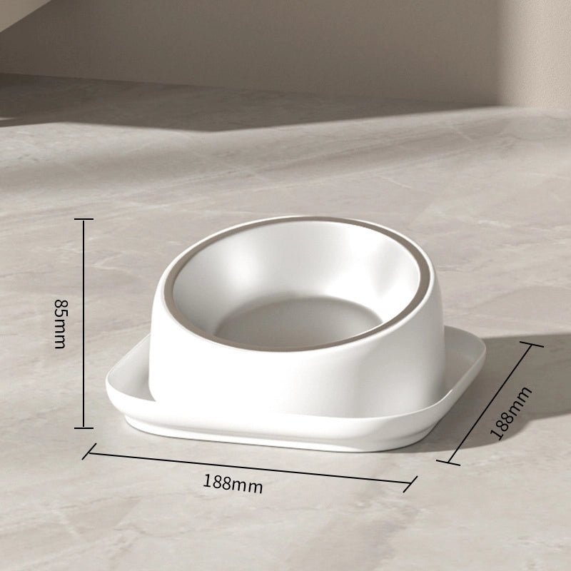 Pet Bowl Slanted Mouth Dog Food Bowl Anti-overturning Dog Water Integrated Pet Feeder Cat Feeding Utensils
