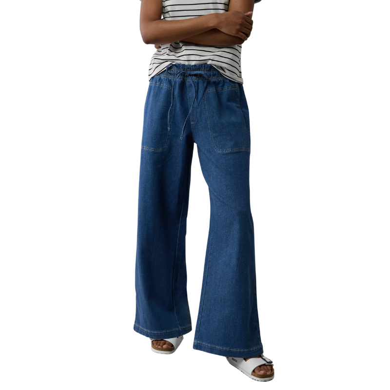 Dreamy Drape Linen Blend Pull On Pant
