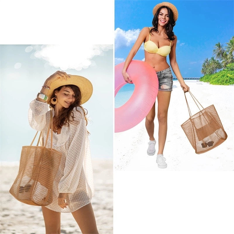 Unisex Nylon Grid Solid Color Basic Vacation Square Open Handbag