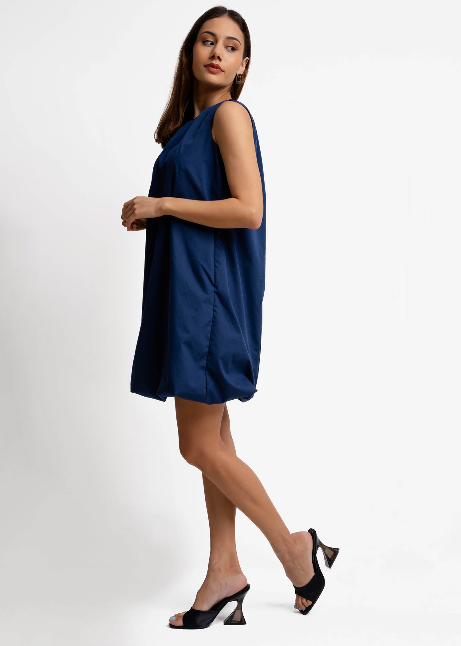 Sleeveless Bubble Hem Dress