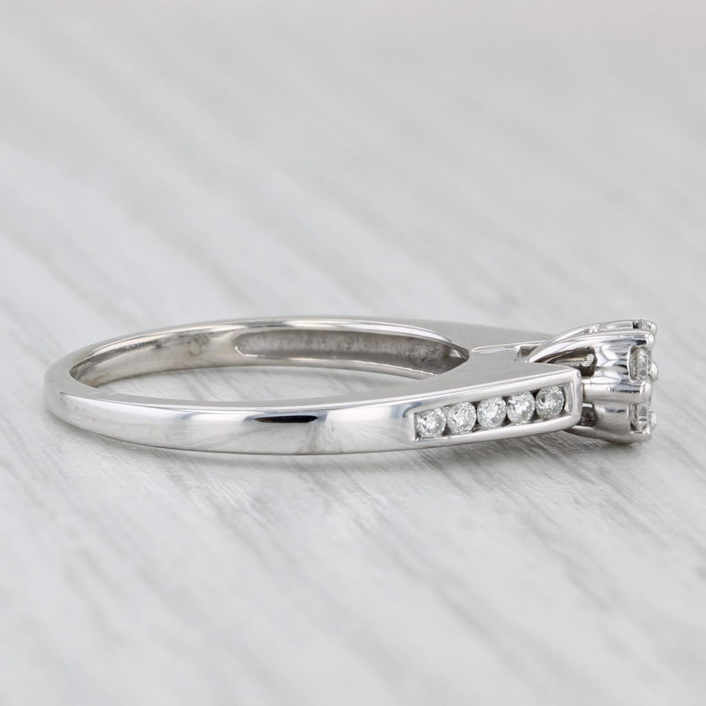 0.30ctw Diamond Engagement Ring 10k White Gold Size 7