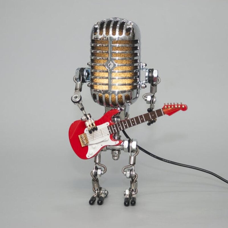 🔥49% OFF🎁Vintage Metal Microphone Robot Desk Lamp🎸