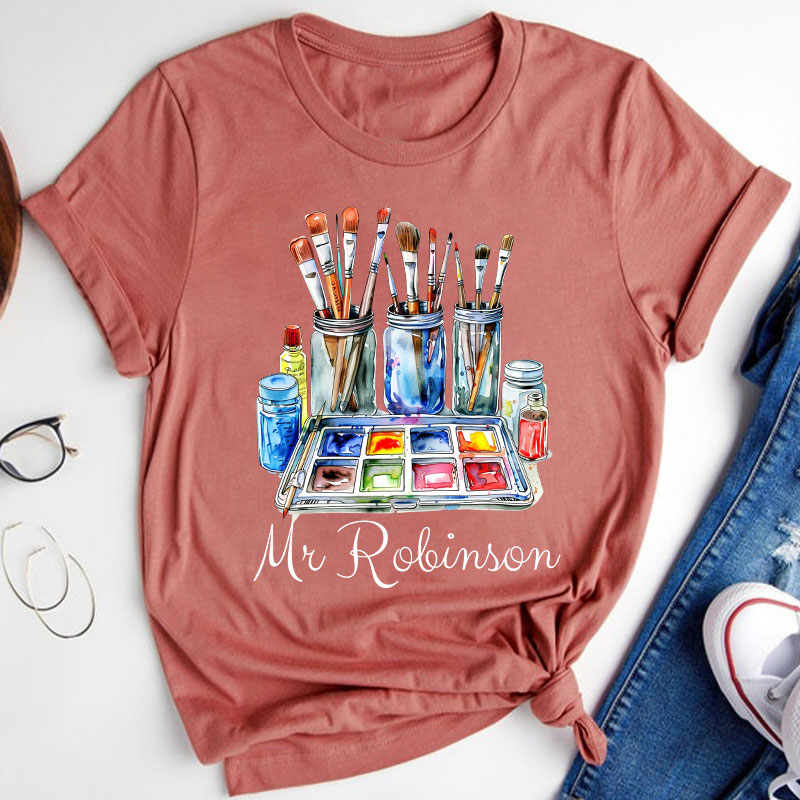 Personalized Let's Make Some Art Teacher T-Shirt