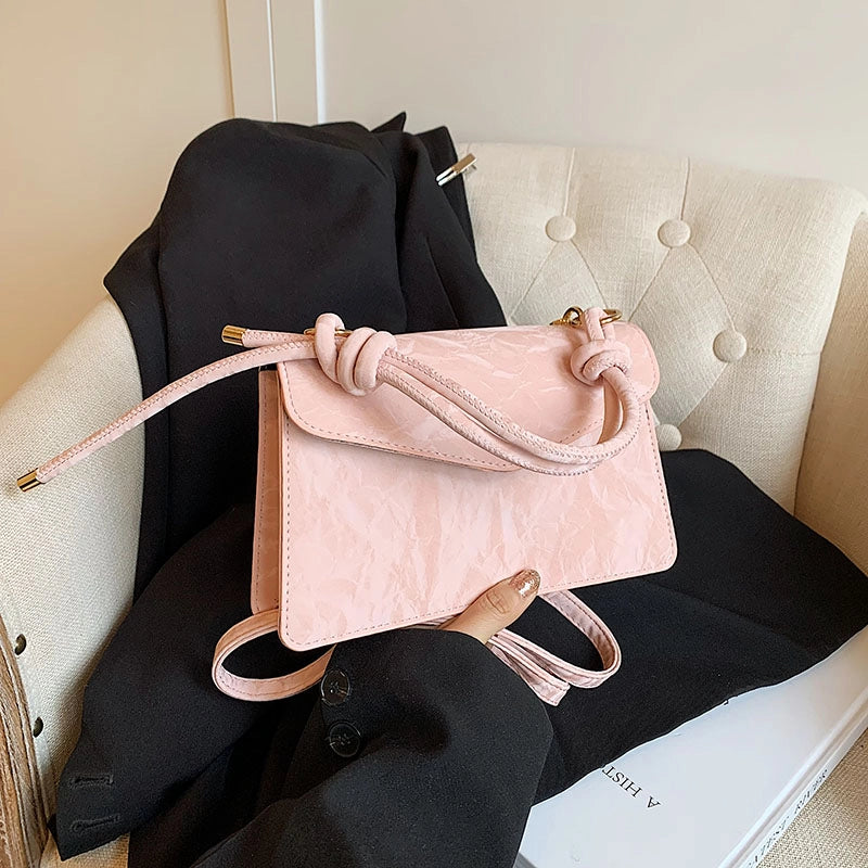 Women's Medium Pu Leather Solid Color Basic Vintage Style Flip Cover Crossbody Bag